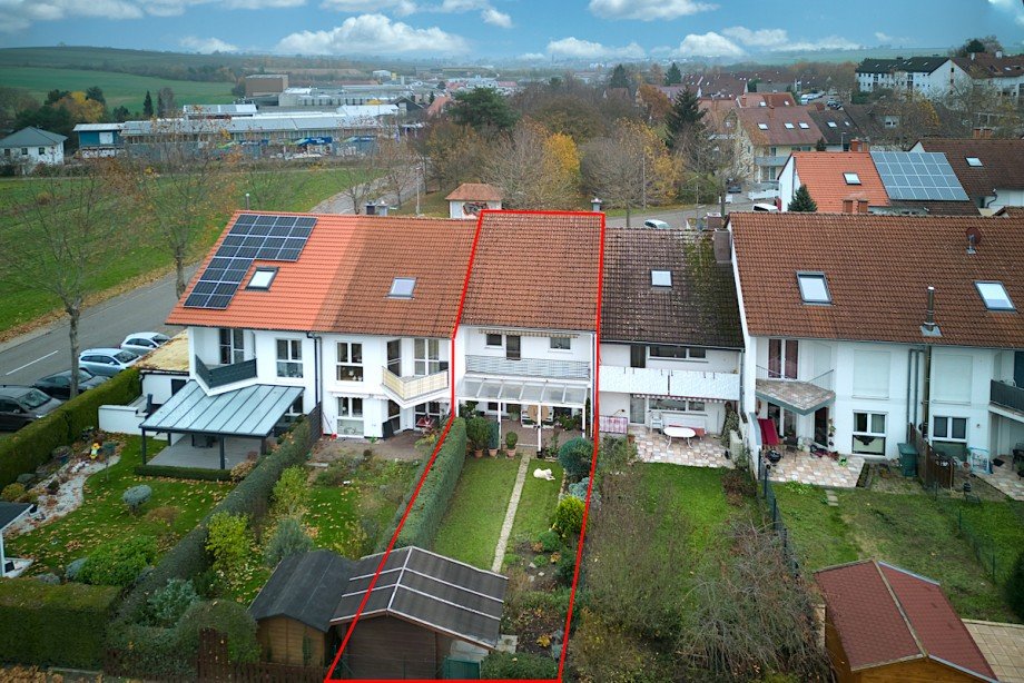 Luftaufnahme R�ckseite Haus Bad Bergzabern