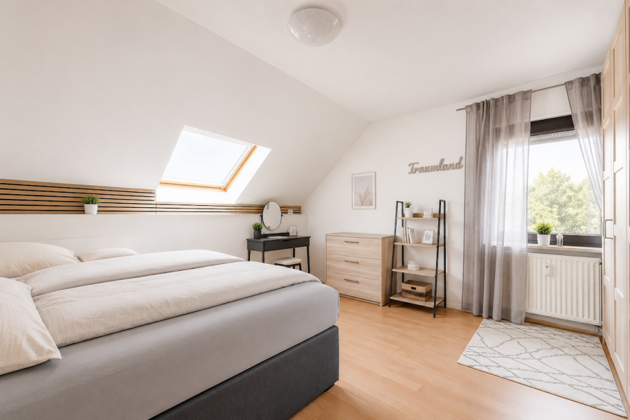 Elternschlafzimmer DG Dachgeschosswohnung Maikammer