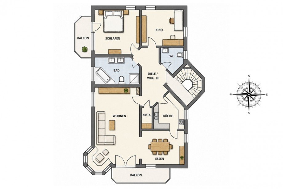 Grundriss 1.OG Maikammer Wohnung Maikammer