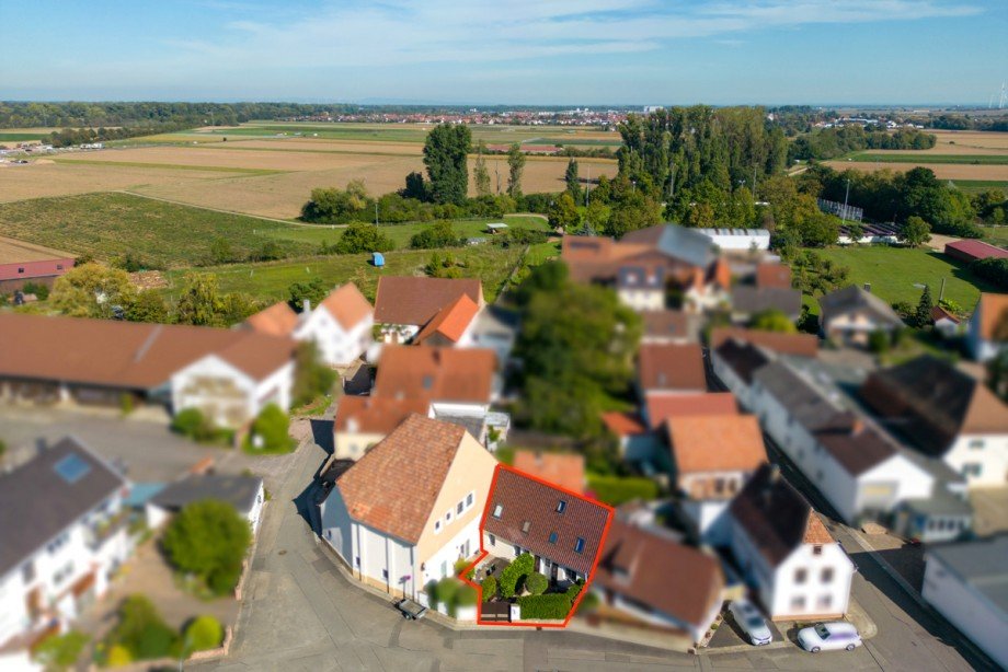 Luftaufnahme 1 Doppelhaush�lfte Landau