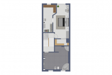 Grundriss Obergeschoss Attraktives Reihenhaus mit Pool und Garage