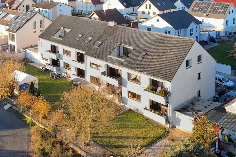 Luftaufnahme Drohne Landau Mehrfamilienhaus Solides 10 Familienhaus in Landau-Queichheim