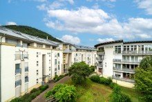 Blick vom Balkon Lichtdurchflutete Maisonette-Wohnung in stadtnaher Lage