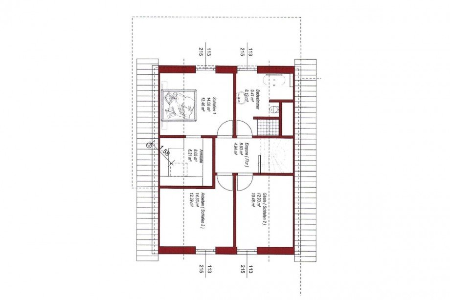 Grundriss Dachgeschoss Einfamilienhaus Winden