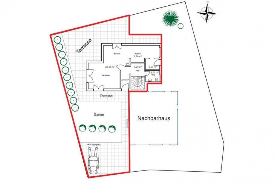 Grundst�cksplan Haus Neustadt