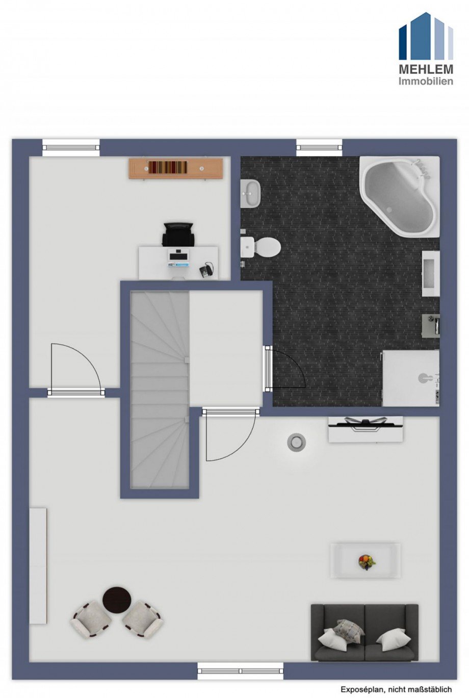 Grundriss DG Wohnung Deidesheim
