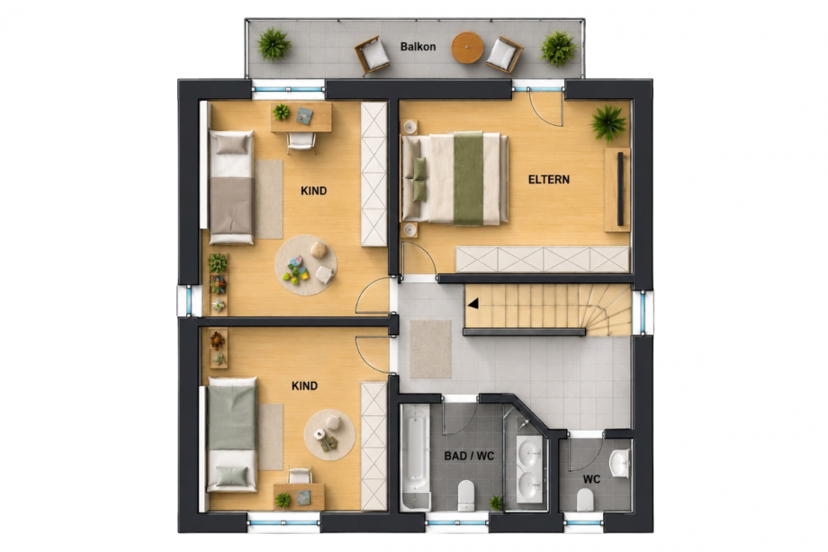 Grundriss 1.OG Haus Gommersheim